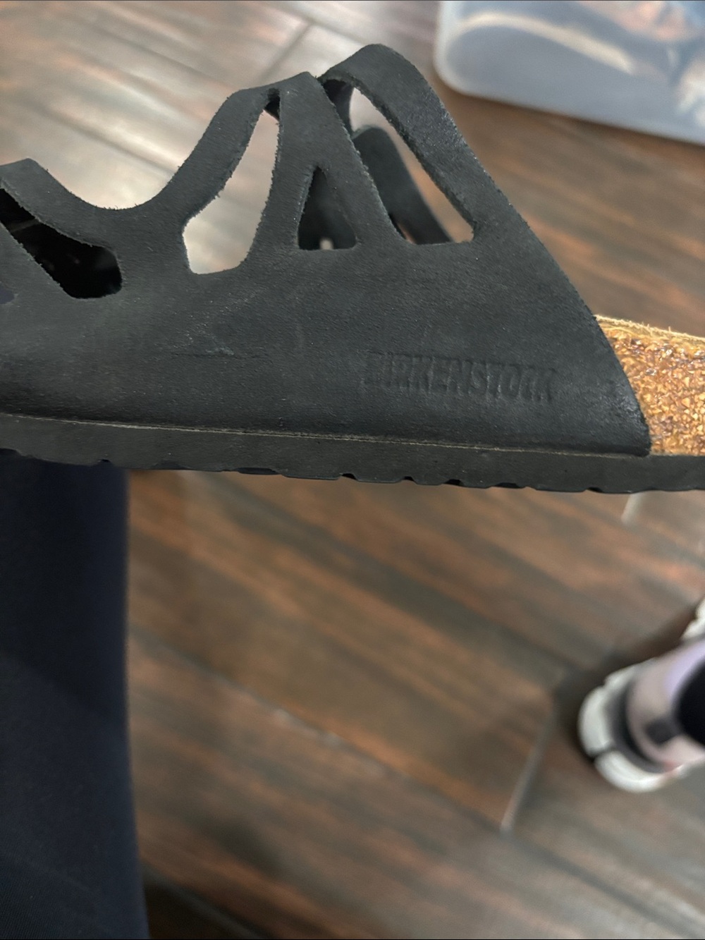 Birkenstock Granada Black Cutout Double-Buckle Slide Sandals - Picture 5 of 8